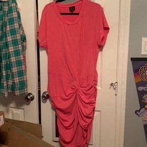 Serena Williams Twisted-Front Knit Dress Hot Pink